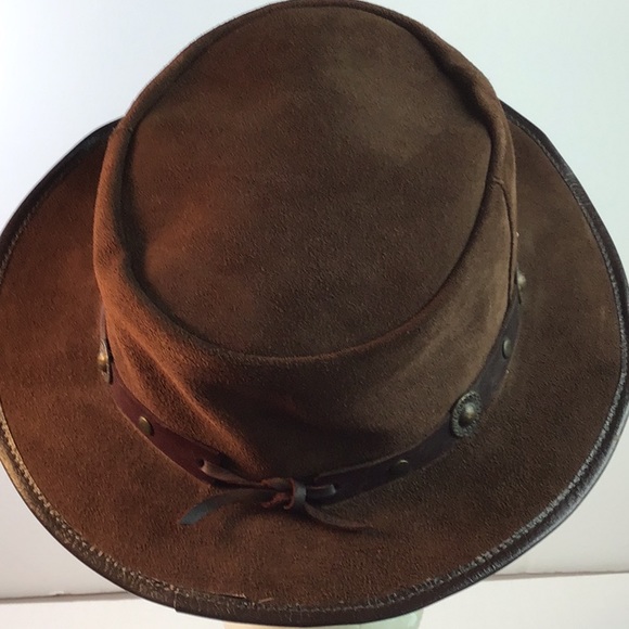 Vintage Brown Suede Hat From Winfield Cover Co. San Francisco - Picture 2 of 5